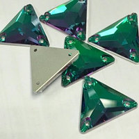 Пришивные стразы Triangle Emerald 3069