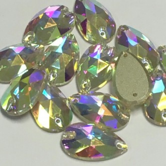 Пришивные стразы Pearshape Crystal AB 3065 (Капли) 10,5 x 18 mm - фото 1 - id-p204712453