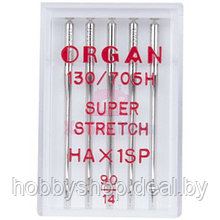 Набор игл супер-стретч ORGAN SUPER STRETCH №90 для бытовых швейных машин и оверлоков (5 шт.)