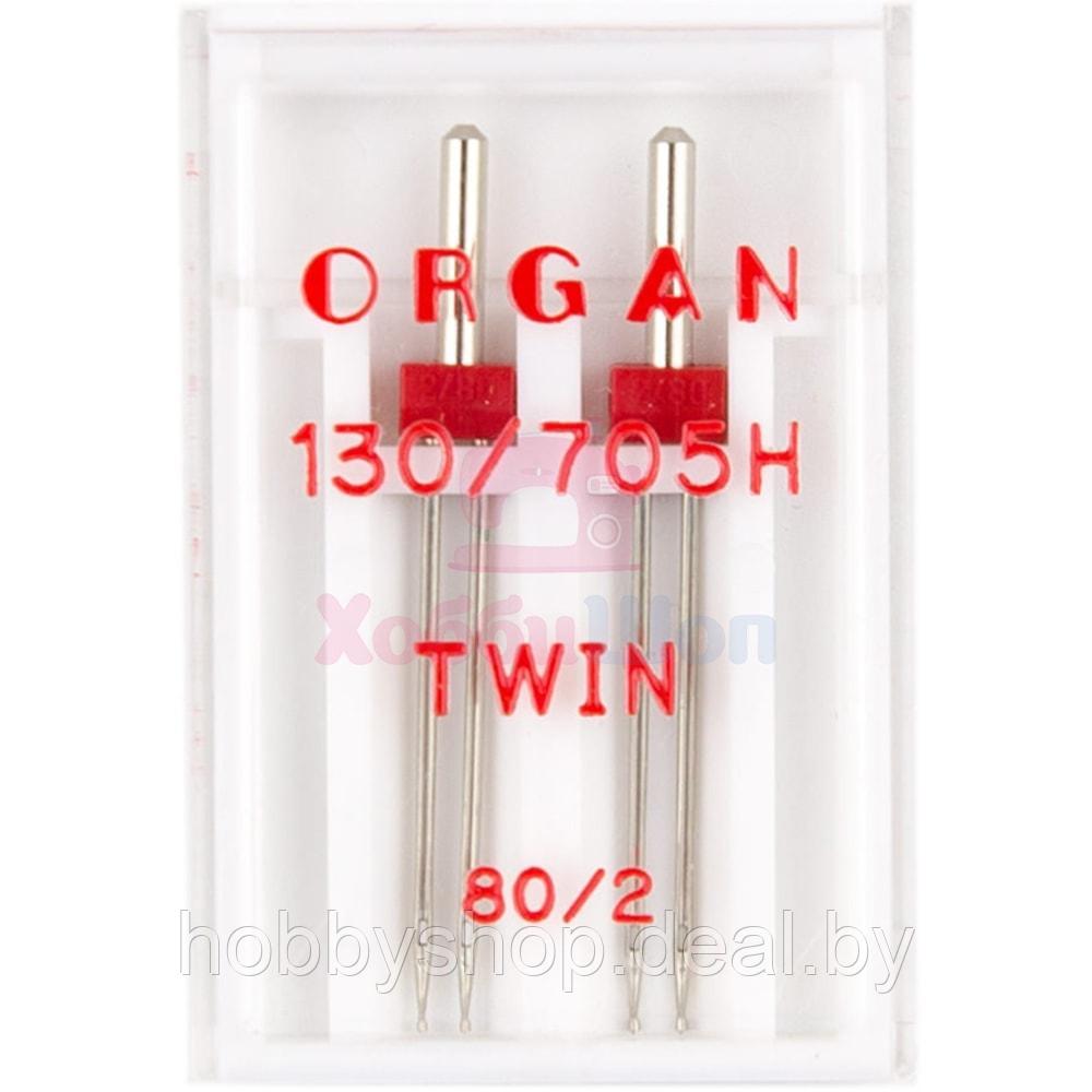 Набор игл двойных ORGAN TWIN №80/2 (2 шт.)