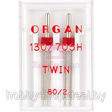 Набор игл двойных ORGAN TWIN №80/2 (2 шт.)