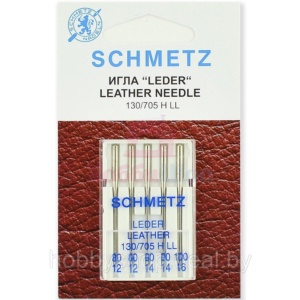 Набор игл кожа SCHMETZ LEDER LEATHER CUIR №80-100 (5 шт.) - фото 1 - id-p204665545