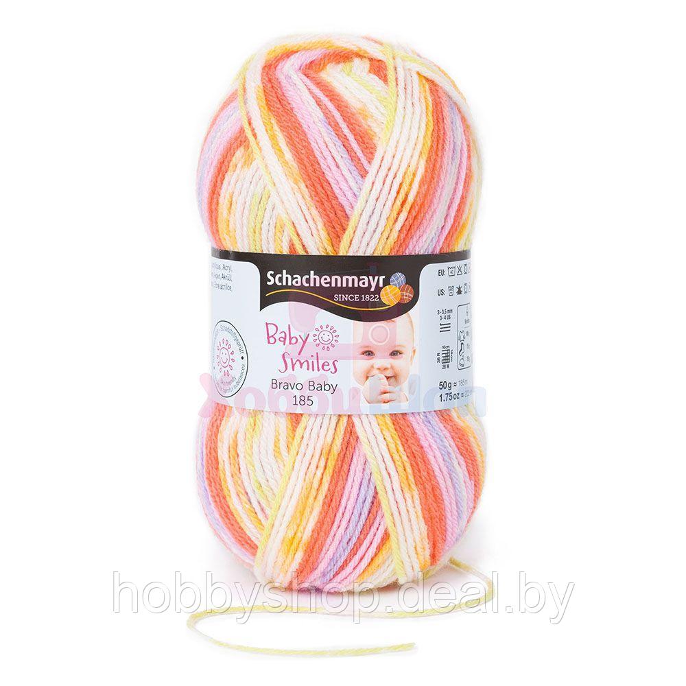 Пряжа для ручного вязания Schachenmayr Bravo Baby Color 50 гр цвет 00198