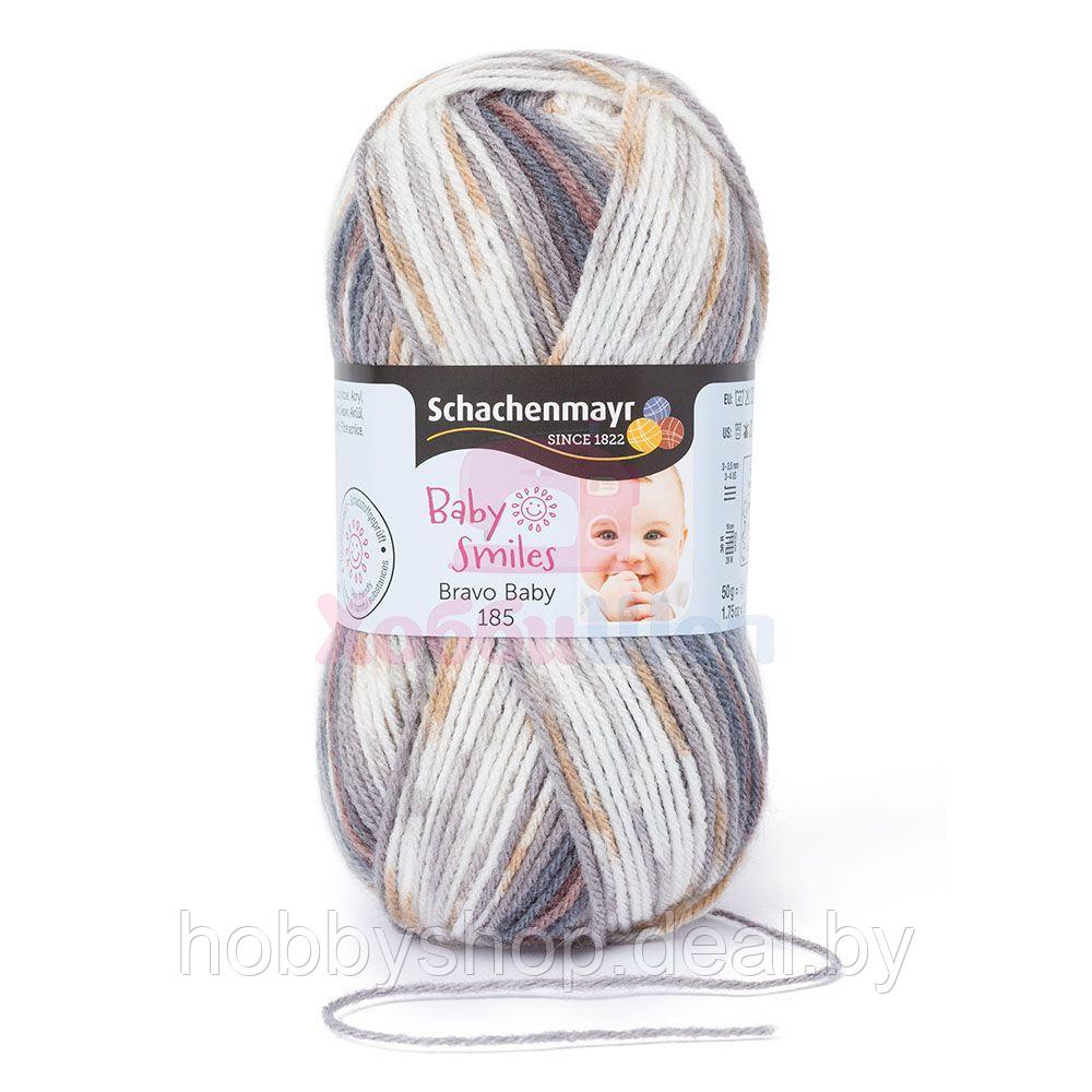 Пряжа для ручного вязания Schachenmayr Bravo Baby Color 50 гр цвет 00200 - фото 1 - id-p204666652