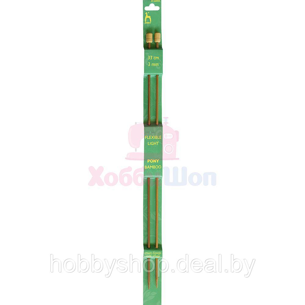 Спицы прямые Bamboo 2,5 мм x 33 см Pony 66803 - фото 1 - id-p204666736