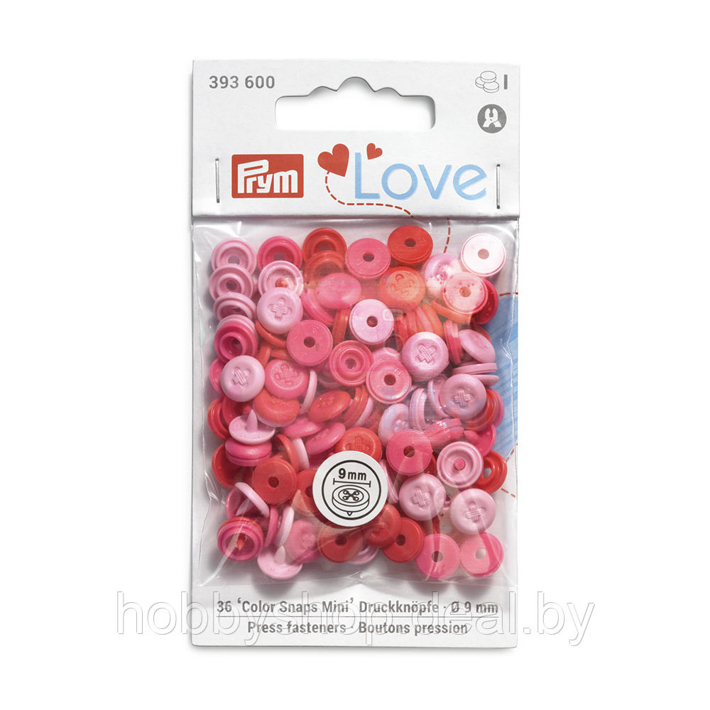 Кнопки Color Snaps с имитацией стежка пластик 9 мм розовые Prym Love 393600 - фото 1 - id-p204666886