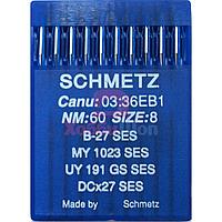 Промышленные иглы оверлок для трикотажа SCHMETZ B27 SES №60 (10 шт.)