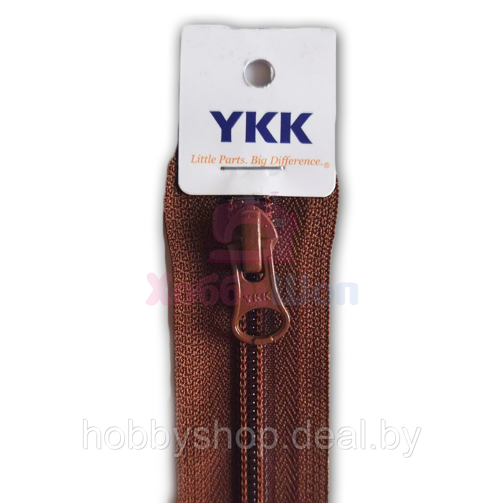 Молния 70 см спиральная двухзамковая YKK каштановая 900 - фото 1 - id-p204666981