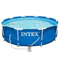 Бассейн каркасный Intex Metal Frame 305x76 см с фильтр-насосом 1250 л/ч 28202NP