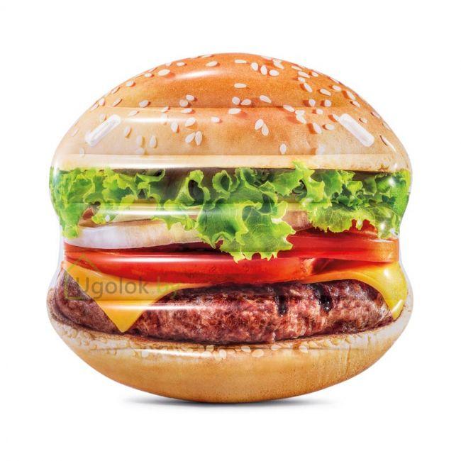 Надувной плот Intex Сочный гамбургер (58780EU, 135х127x23 см) - фото 1 - id-p204724366