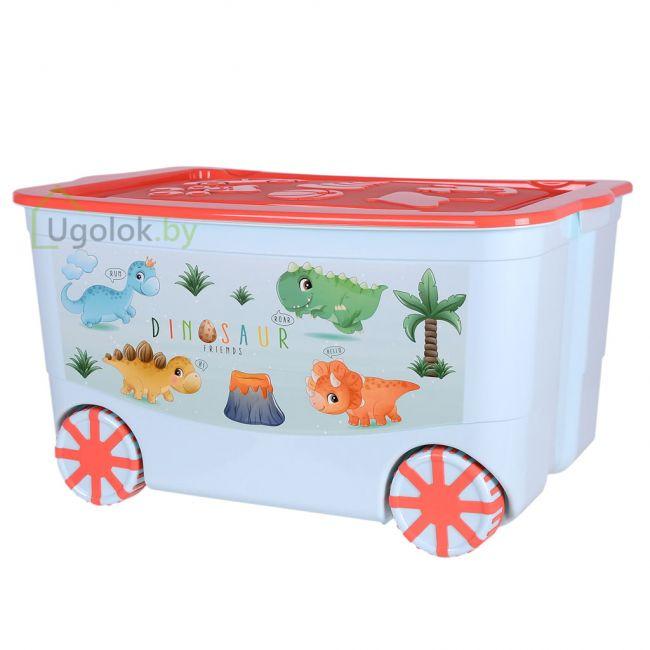 Ящик для игрушек на колёсах KidsBox, темно-серый/черный - фото 3 - id-p204725028