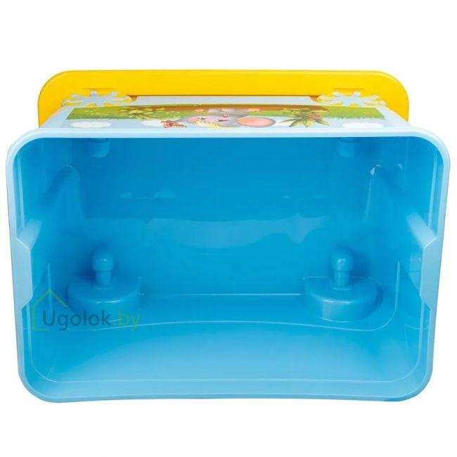 Ящик для игрушек на колёсах KidsBox светло-бирюзовый/коралловый - фото 2 - id-p204725029