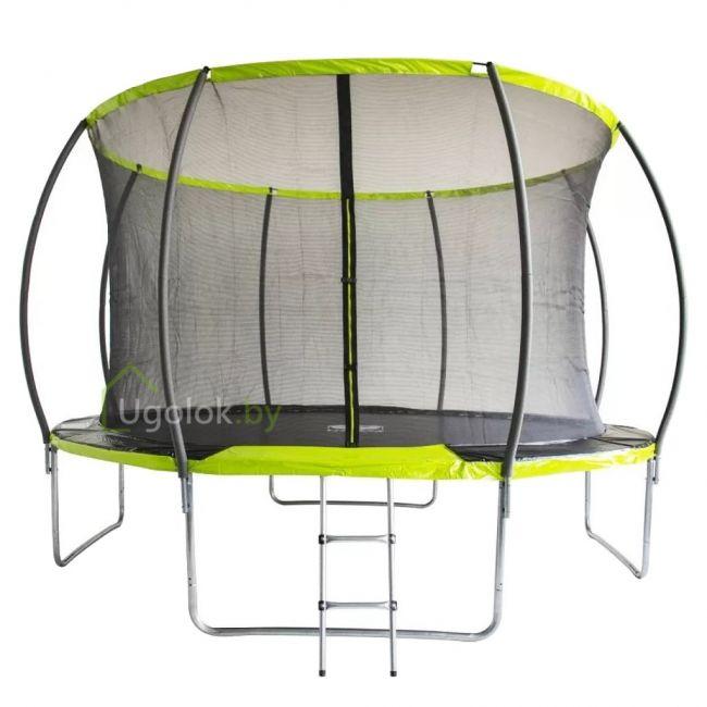 Батут с внутренней сеткой Fitness Trampoline GREEN 12 FT Extreme Inside - фото 1 - id-p204723143