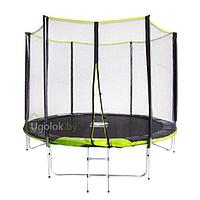 Батут с защитной сеткой Fitness Trampoline GREEN 8 FT Extreme