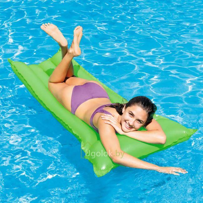 Матрас надувной для плавания Неон Intex 59717NP (183x76 см) зеленый - фото 2 - id-p204724337