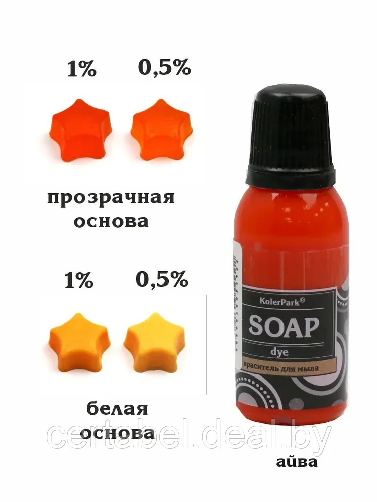 Красители синтетические гелевые для мыла серия Soap dye KolerPark Айва 20мл - фото 1 - id-p204725866