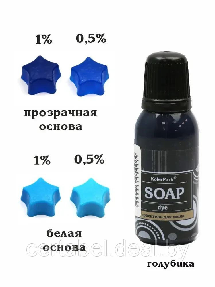 Красители синтетические гелевые для мыла серия Soap dye KolerPark ГОЛУБИКА 20мл - фото 1 - id-p204726173