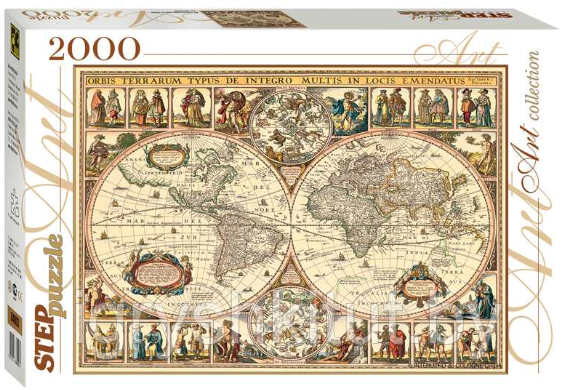 Пазл Step Puzzle "Историческая карта мира", 2000 элементов