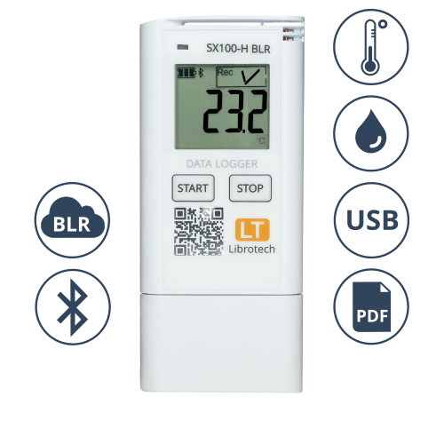 Измеритель-регистратор (логгер) температуры и влажности Librotech SX100-H BLR (Bluetooth Long Range) - фото 1 - id-p204738667