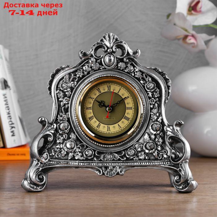Часы настольные "Каминные", цвет серебряный, 21х19х6.5 см - фото 4 - id-p204704695