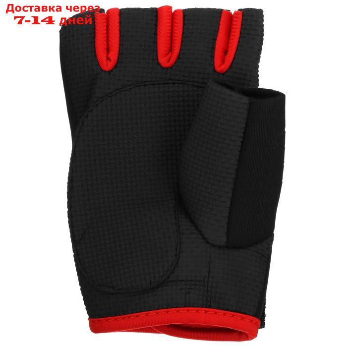 Перчатки для фитнеса ONLITOP, размер S, неопрен, цвет чёрный/красный - фото 8 - id-p204705017