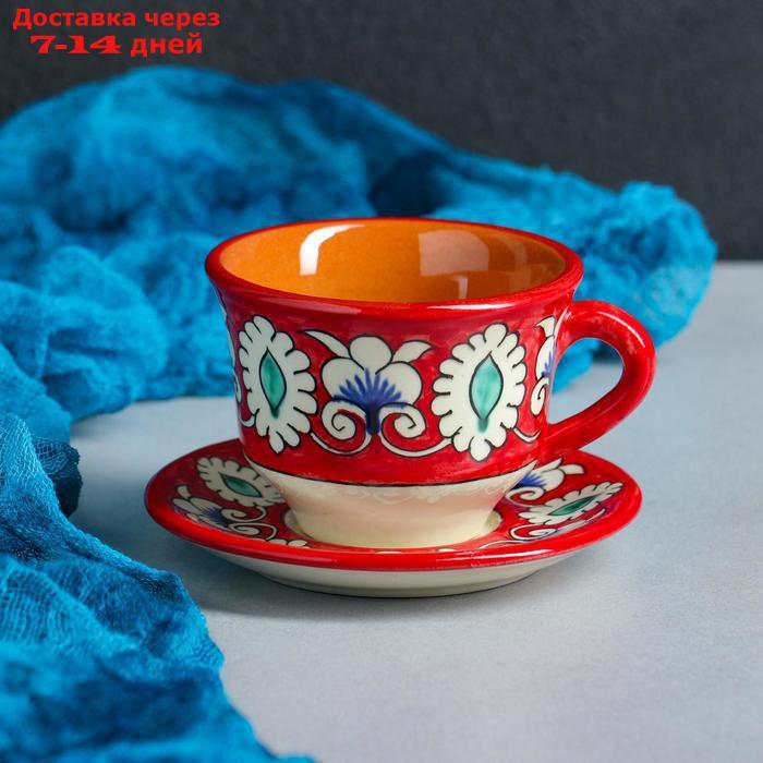 Чайная пара 0,1л (тарелка 10см, чашка 7,5см) красная - фото 6 - id-p204703691