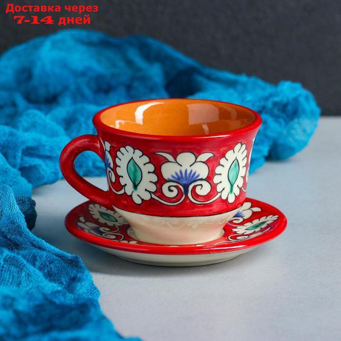 Чайная пара 0,1л (тарелка 10см, чашка 7,5см) красная - фото 7 - id-p204703691