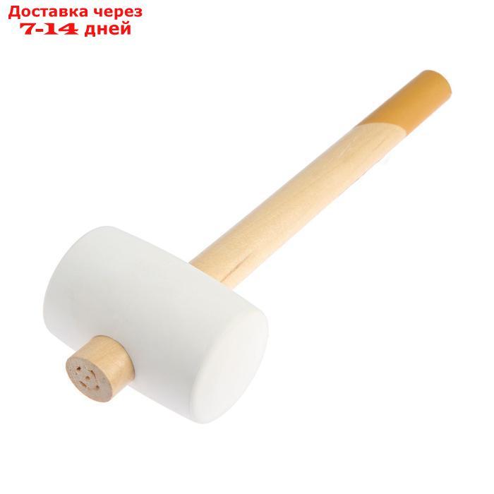 Киянка TUNDRA, деревянная рукоятка, белая резина, 65 мм, 600 г - фото 1 - id-p204704238