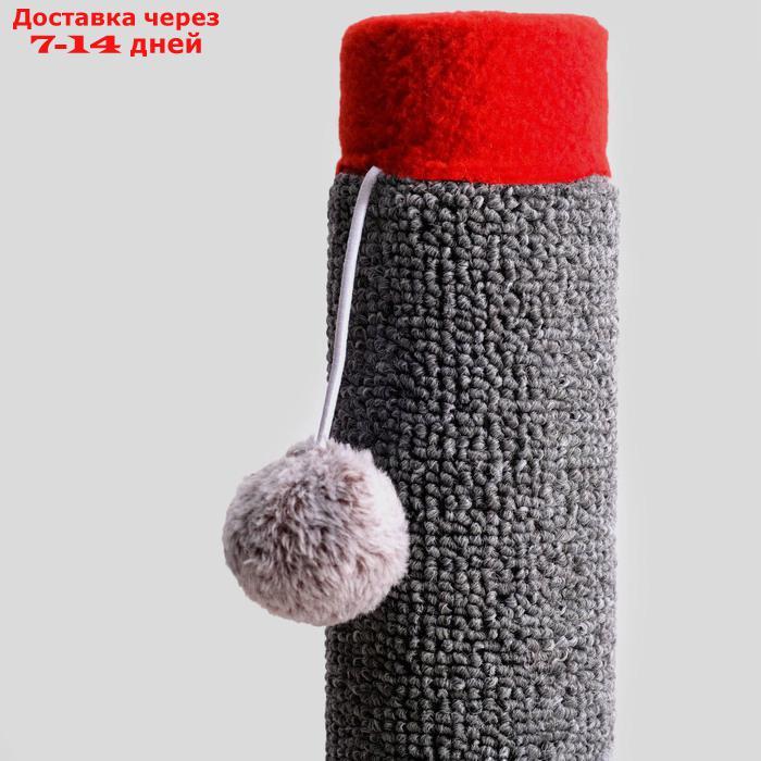 Когтеточка "Столбик" Lowcost ковролиновая, 54 х 31 см микс цветов и игрушек - фото 3 - id-p204704324