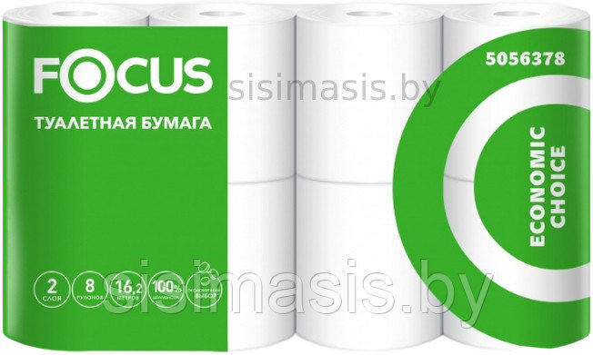 Туалетная бумага Focus Economic Choice, 2 сл. 8 рул.