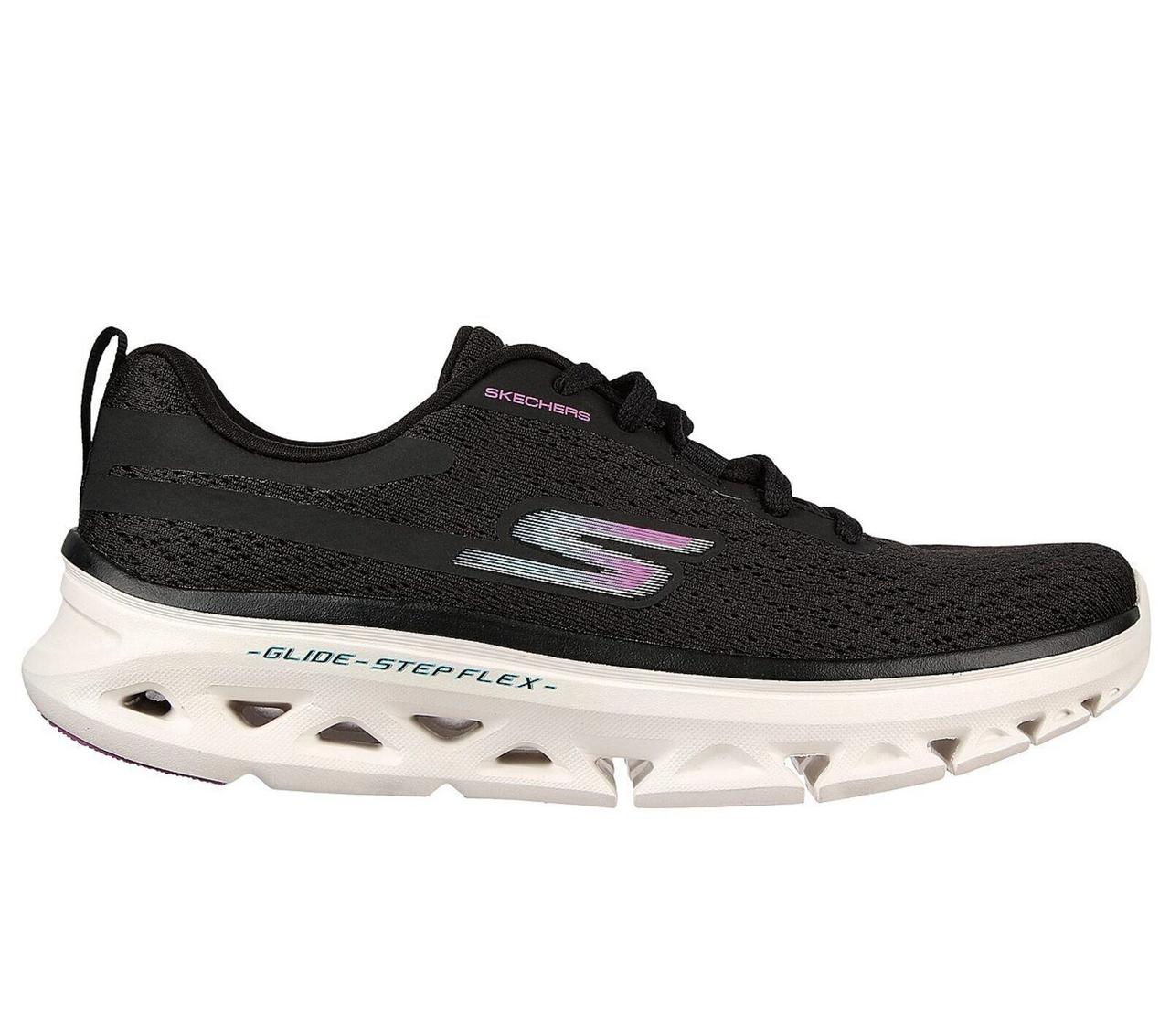 Кроссовки женские Skechers Go Run Glide - Step Flex чёрный/белый