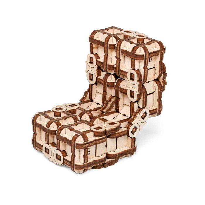 Метаморфик куб. Деревянный пазл 3D - конструктор EWA - фото 4 - id-p204739788