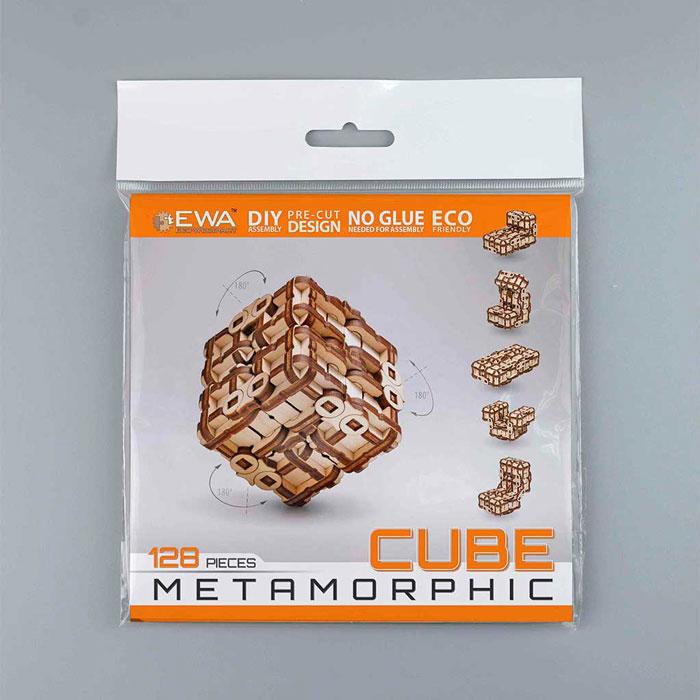 Метаморфик куб. Деревянный пазл 3D - конструктор EWA - фото 8 - id-p204739788