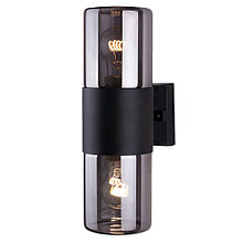 Уличный настенный светильник Roil чёрный/дымчатый 
плафон IP54