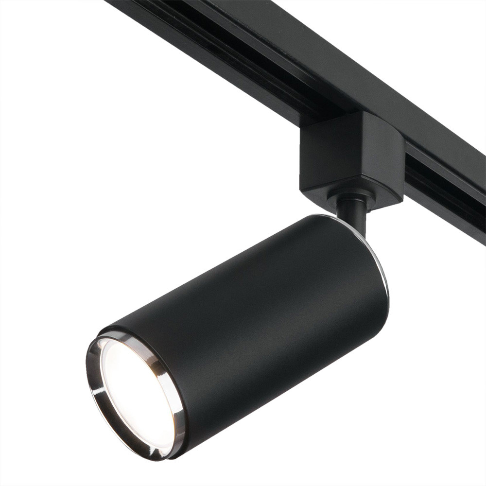 Трековый светильник для однофазного шинопровода Svit GU10 MRL 1013 черный/хром - фото 1 - id-p204741638