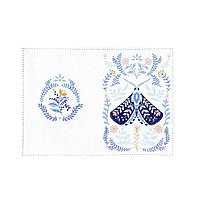 Обложка для паспорта «Голубой мотылек» натуральная кожа