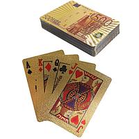 Набор игральных карт для покера «500 евро» золотые