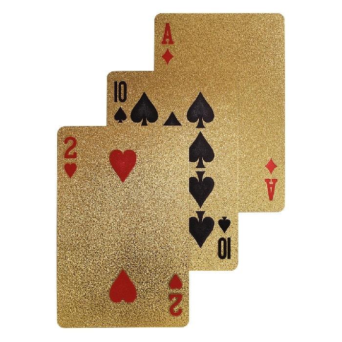 Набор игральных карт для покера «Блики» золотые - фото 4 - id-p204739832