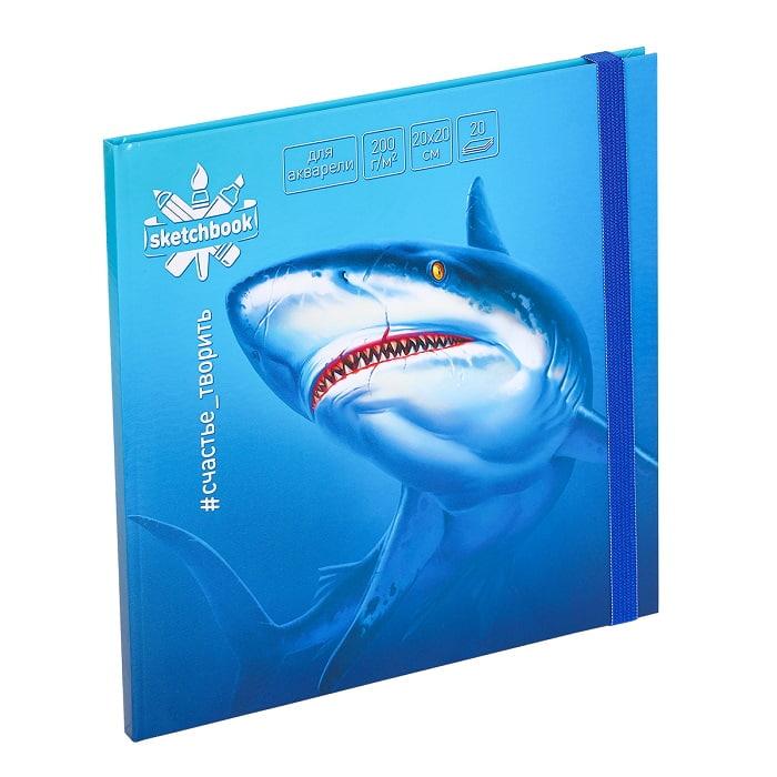 Скетчбук для акварели «Shark» 20 листов - фото 1 - id-p204739862