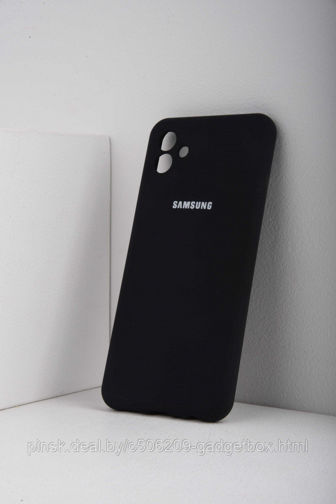 Чехол бампер Silicone Case для Samsung Galaxy A04 (черный) - фото 1 - id-p204750182