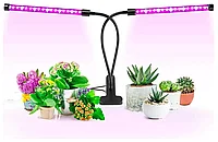 Фитолампа для растений Plant Grow Light на прищепке 2 рожка