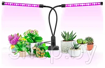 Фитолампа для растений Plant Grow Light на прищепке 2 рожка