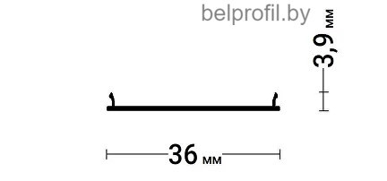 Рассеиватель ПВХ для световых линий Belprofil line 35мм - фото 2 - id-p204752131