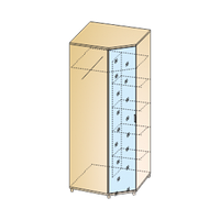 Шкаф Лером Грейс ШК-5012-СЯ-ЛМ