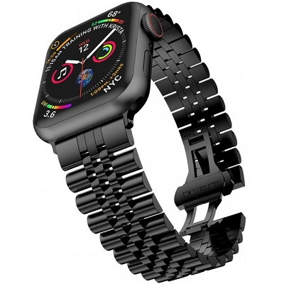 Металлический ремешок Rolex Metal Band черный для для Apple Watch Series 49/45/44/42mm - фото 1 - id-p204785295