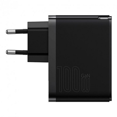 Зарядное устройство c быстрой зарядкой + кабель BASEUS GaN5 Pro USB/Type-C 100W 20V/3A (CCGP090201) черный - фото 2 - id-p204785300