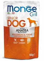 100гр Monge Dog GRILL Senior Anatra Консервированный корм для собак с уткой
