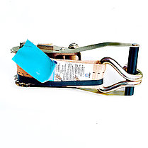 Натяжитель храповой стандартный с лентой и плоским развернутым карабинным крюком, LC 2000 daN, 50мм, 0,5м,, фото 2