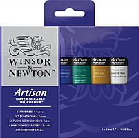 Набор водорастворимых масляных красок Winsor&Newton Artisan Water Mixable Oil Colour Beginners Set - 6x21 мл