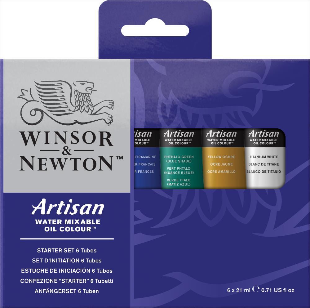 Набор водорастворимых масляных красок Winsor&Newton Artisan Water Mixable Oil Colour Beginners Set - 6x21 мл - фото 1 - id-p204789496